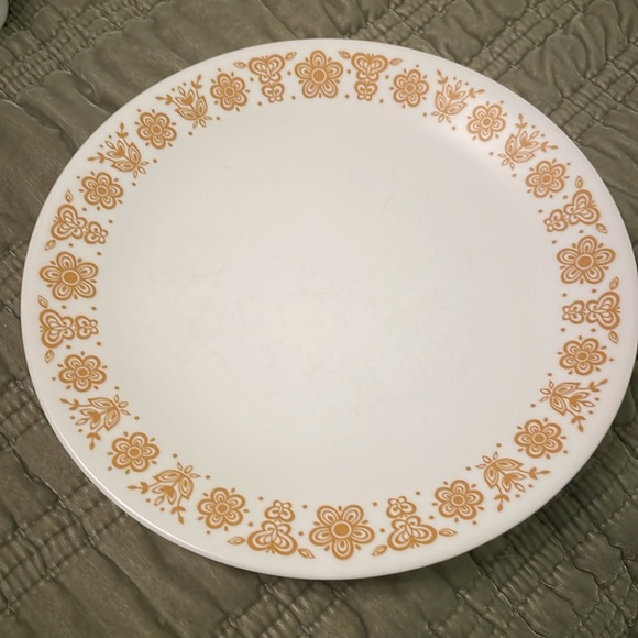 Vintage CORELLE Butterfly Pattern Golden Tan & White Dinner Plate 1 Piece - Picture 7 of 7